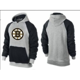 NHL Men's Boston Bruins Big & Tall Logo Hoodie - Grey/Black