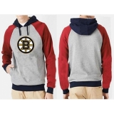 NHL Men's Boston Bruins Big & Tall Logo Hoodie - Grey/Red