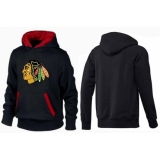 NHL Men's Chicago Blackhawks Big & Tall Logo Pullover Hoodie - Black/Red