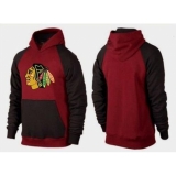 NHL Men's Chicago Blackhawks Big & Tall Logo Pullover Hoodie - Red/Brown