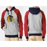 NHL Men's Chicago Blackhawks Big & Tall Logo Pullover Hoodie - Grey/Red