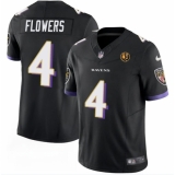Men's Baltimore Ravens #4 Zay Flowers Black 2023 F.U.S.E. John Madden Vapor Limited Football Stitched Jersey