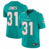 Men's Miami Dolphins #31 Byron Jones Aqua 2020 Vapor Untouchable Limited Stitched Jersey