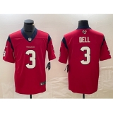 Men's Houston Texans #3 Tank Dell Red Vapor Untouchable Football Stitched Jersey