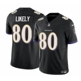 Men's Baltimore Ravens #80 Isaiah Likely Black 2023 F.U.S.E. Vapor Limited Football Stitched Jersey