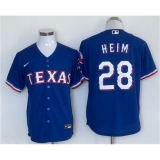 Men's Texas Rangers #28 Jonah Heim Royal Cool Base Stitched Jersey