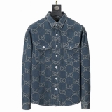2023.8 Gucci long shirt shirt man M-3XL (30)