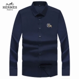 2023.8 Hermes long shirt shirt man S-4XL (16)