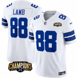 Men's Dallas Cowboys #88 CeeDee Lamb White 2023 F.U.S.E. NFC East Champions Football Stitched Jersey