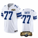 Men's Dallas Cowboys #77 Tyron Smith White 2023 F.U.S.E. NFC East Champions Football Stitched Jersey