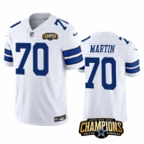 Men's Dallas Cowboys #70 Zack Martin White 2023 F.U.S.E. NFC East Champions Football Stitched Jersey