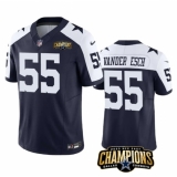 Men's Dallas Cowboys #55 Leighton Vander Esch Navy White 2023 F.U.S.E. NFC East Champions Football Stitched Jersey