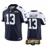 Men's Dallas Cowboys #13 Michael Gallup Navy White 2023 F.U.S.E. NFC East Champions Football Stitched Jersey