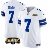 Men's Dallas Cowboys #7 Trevon Diggs White 2023 F.U.S.E. NFC East Champions Football Stitched Jersey