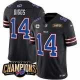 Men's Buffalo Bills #14 Stefon Diggs Black 2023 F.U.S.E. AFC East Champions With 4-star C Football Stitched Jersey