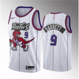 Men's Toronto Raptors #9 RJ Barrett White Classic Edition Stitched Basketball Jersey