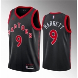 Men's Toronto Raptors #9 RJ Barrett Black Statement Edition Stitched Basketball Jersey