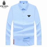 2023.8 Prada long shirt shirt man S-4XL (17)
