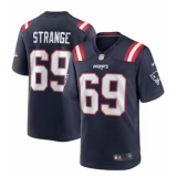 Men's New England Patriots #69 Cole Strange Nike Navy Player Game Jersey