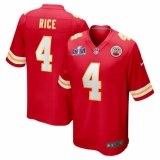 Men's Kansas City Chiefs #4 Rashee Rice Red 2023 F U S E Vapor Untouchable Limited Stitched 2024 Super Bowl LVIII Jersey