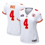 Women Kansas City Chiefs #4 Rashee Rice White 2023 F U S E Vapor Untouchable Limited Stitched 2024 Super Bowl LVIII Jersey