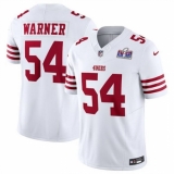 Youth San Francisco 49ers #54 Fred Warner White 2023 F U S E Vapor Untouchable Limited Stitched Football 2024 Super Bowl LVIII Jersey
