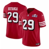Youth San Francisco 49ers #29 Talanoa Hufanga New Red 2023 F U S E Stitched Football 2024 Super Bowl LVIII Jersey
