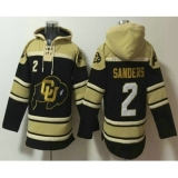 Men's Colorado Buffaloes #2 Shedeur Sanders Black Ageless Must Have Lace Up Pullover Hoodie