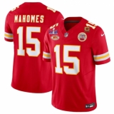 Men's Kansas City Chiefs #15 Patrick Mahomes Red 2024 F.U.S.E. Super Bowl LVIII With NKH And 4-star C Vapor Untouchable Limited Football Stitched Jersey