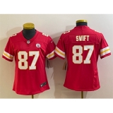 Women's Kansas City Chiefs #87 Taylor Swift Red Vapor Untouchable Limited Football Stitched Jersey