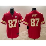 Men's Kansas City Chiefs #87 Taylor Swift Red Vapor Untouchable Limited Football Stitched Jersey