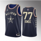 Men's 2024 All-Star #77 Luka Dončić Navy Stitched Basketball Jersey