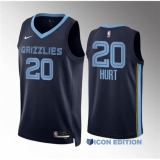 Men's Memphis Grizzlies #20 Matthew Hurt Navy Icon Edition Stitched Jersey