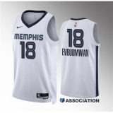 Men's Memphis Grizzlies #18 Tosan Evbuomwan White Association Edition Stitched Jersey