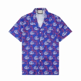 2023.8 Gucci short shirt Man M-3XL (74)