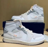 2024.3 Air Jordan 1 Mid “White and Phantom” Men And Women Shoes AAA -SY (63)