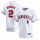 Men's Los Angeles Angels #2 Luis Rengifo White Home Limited Baseball Stitched Jersey