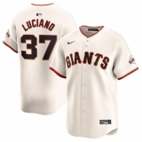 Men's San Francisco Giants #37 Marco Luciano Cream Cool Base Stitched Baseball Jersey