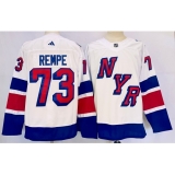 Men's New York Rangers #73 Matt Rempe White 2024 Stadi Jersey