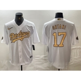 Men's Los Angeles Dodgers #17 Shohei Ohtani White 2022 All Star Stitched Cool Base Nike Jersey